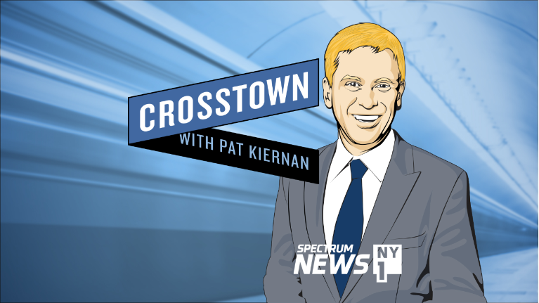 "Crosstown with Pat Kiernan" podcast logo.